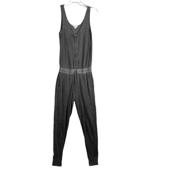 Splendid Jersey Knit Jogger V Neck Jumpsuit Loungewear Size Small - Picture 2 of 9